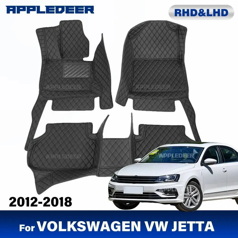

Car Floor Mats For VW Volkswagen JETTA 2012 2013 2014 2015 2016 2017 2018 Auto Foot Pads Carpet Cover Interior Accessories