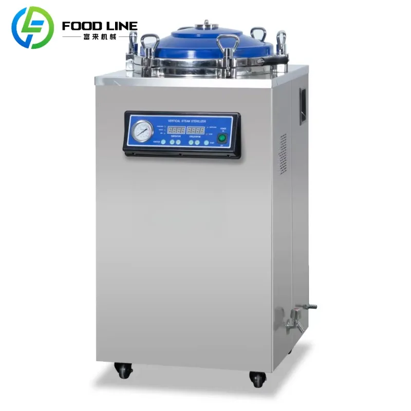 

Vertical Pressure Steam Sterilizer Semi Automatic Type for Food Grade Sterilization Process