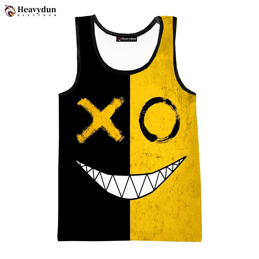 Devil Smiling Face 2023 Fashion Summer Men Tank Tops Sleeveless Spring Harajuku Streetwear 3D Printed Beach Tops Men\'s Clothing