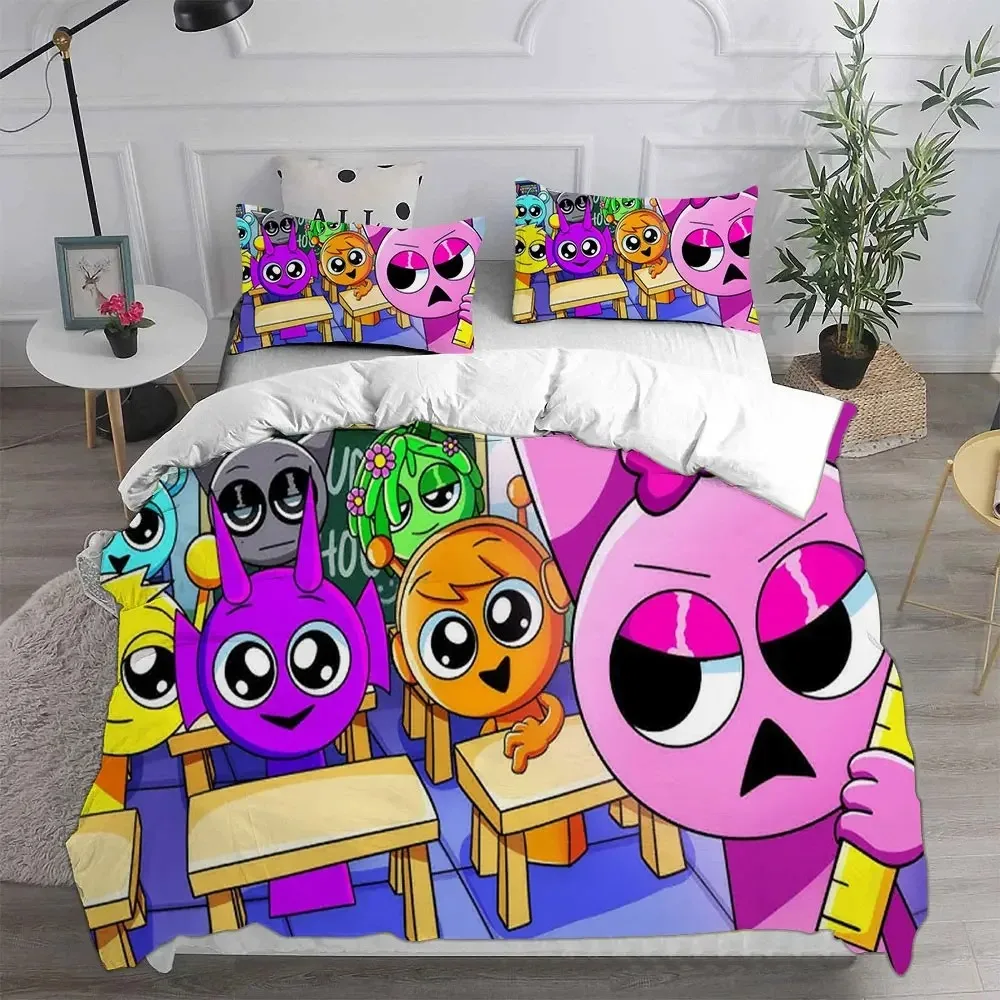 

Sprunki Bedding Sets Soft Bed Cover Comforter Duvet Cover Pillow Case Sets Teenagers Children's Gifts Bedroom Decor