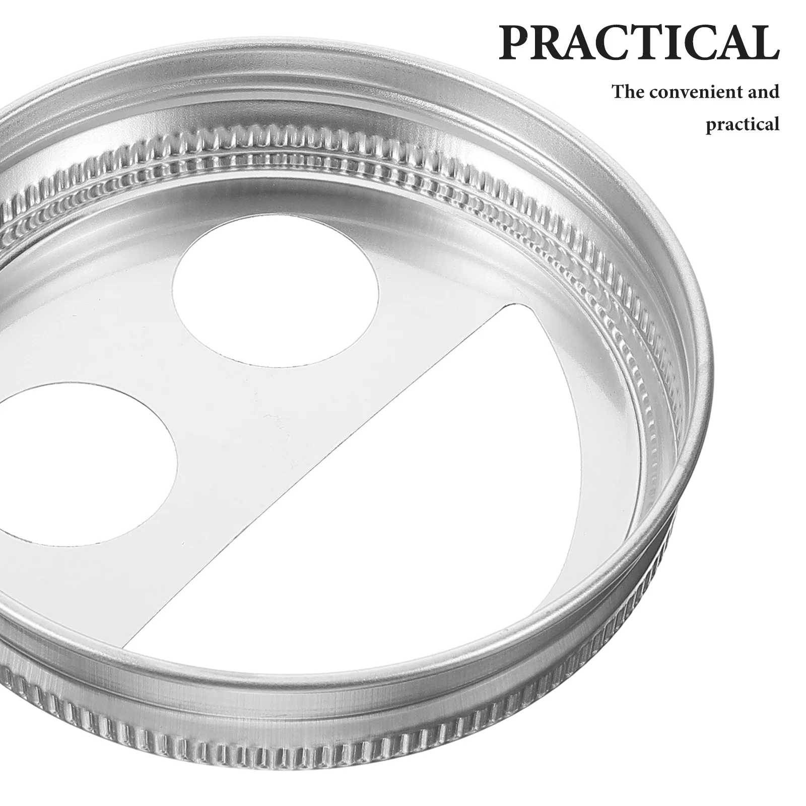 

Stainless Steel Mason Jar Lid For Toothbrush Holder Wide Mouth Canning Cover Divided Storage Caps Rustproof Replacement