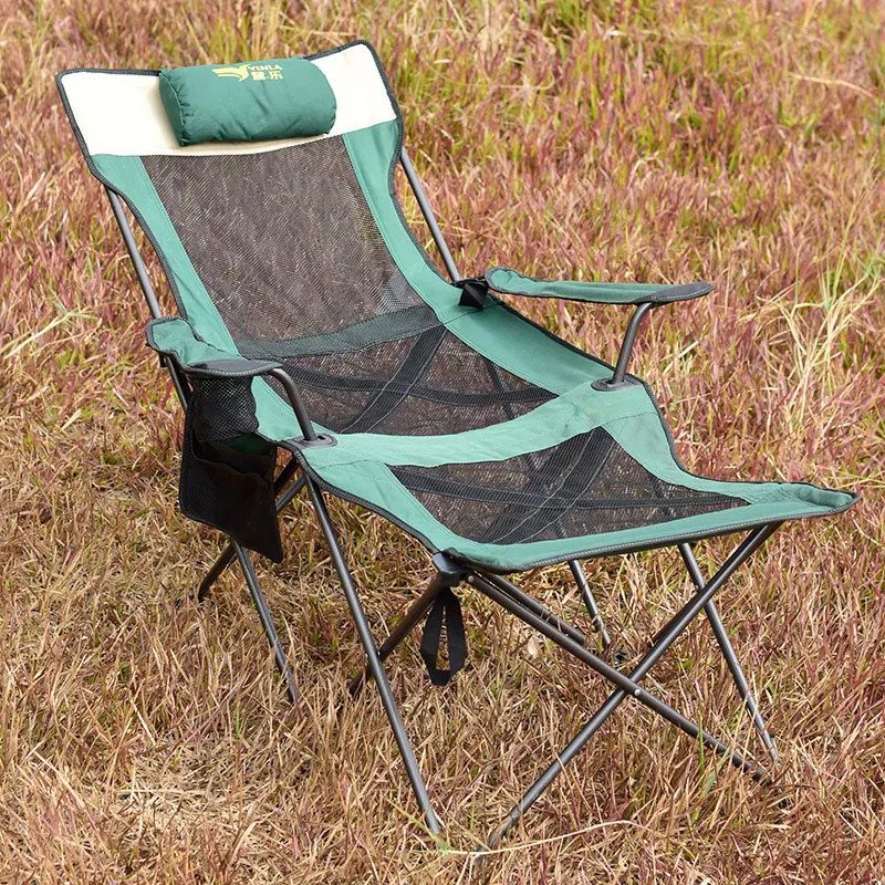 

Outdoor Adults Folding Chair Long Recliner Cup Holder Arm Folding Chair Relax Comfortable Silla Playa Plegables Furniture