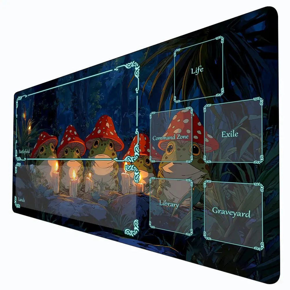 

Kawaii грибная шляпа лягушка Magic Playmat Card Battle игровой коврик со зонным игровым ковриком mtg 60X35 см настольный коврик подходит для игровых сборов