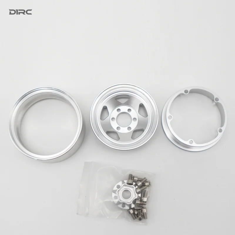 Mozzo ruota in metallo a cinque raggi D1RC mozzo ruota in metallo per auto da arrampicata con pentagramma da 1,9 pollici 4106 parte modificata