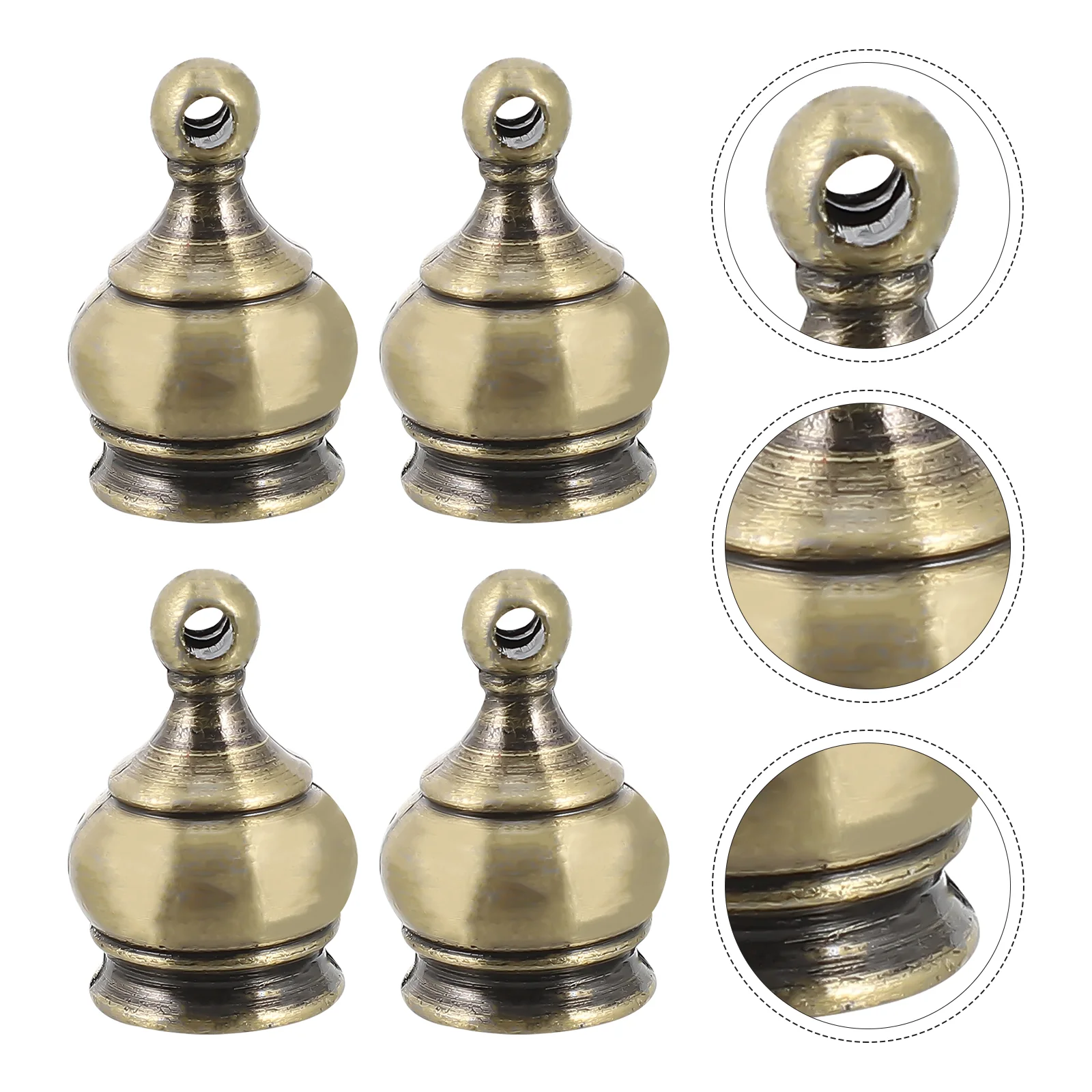 4 Pcs Shade Knob for Lamp Decoration Finials Lamps Floor Nut Desk Parts Zinc Alloy Light Accessory