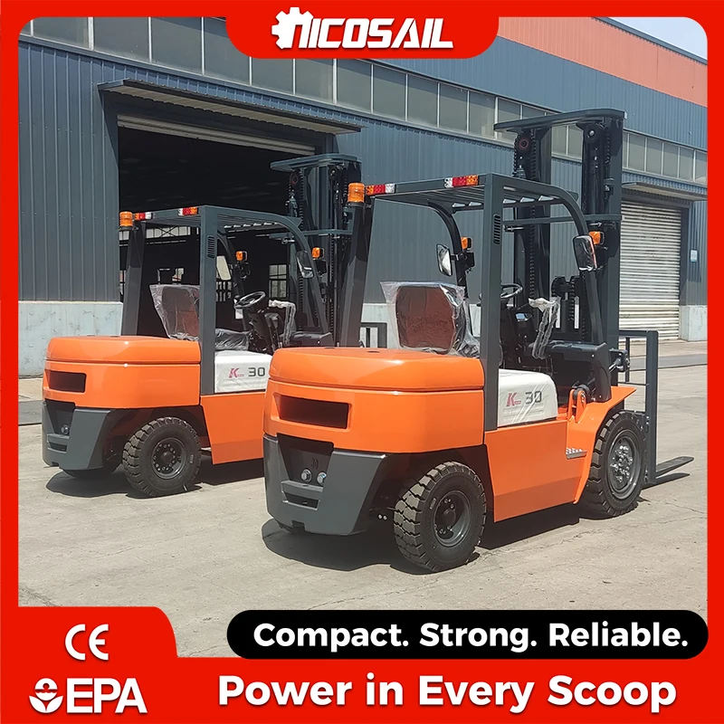 

Nicosail Custom OEM 2 Ton Heavy Load Diesel Forklift, Compact Body, Flexible for Limited Space Operation