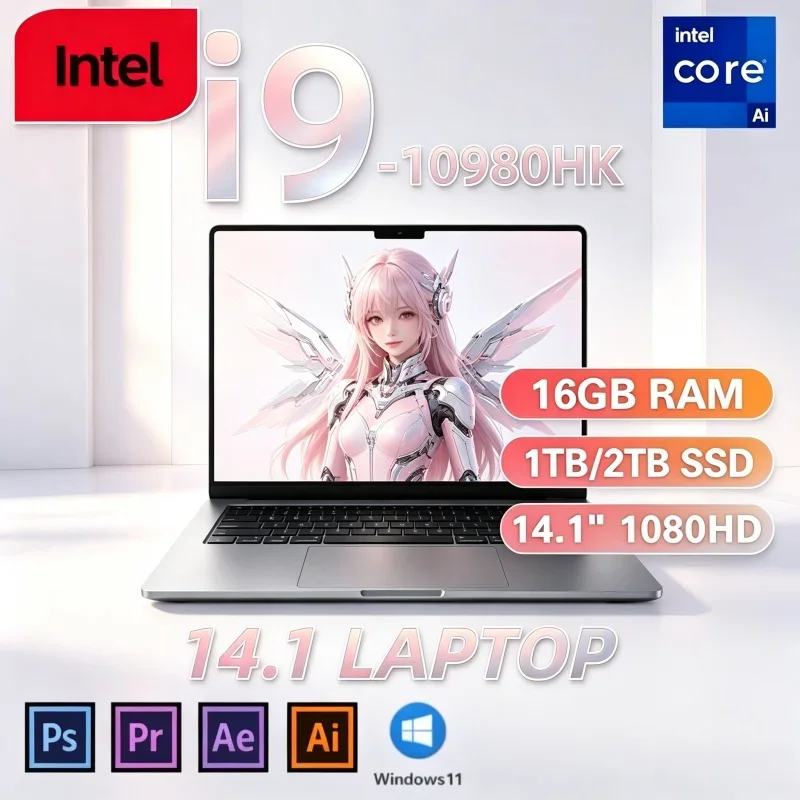 14.1 Inch Office Gaming Laptop Hot Intel I9‑10980HK 16GB 32GB 2TB SSD Windows 11 New 2026 Notebook