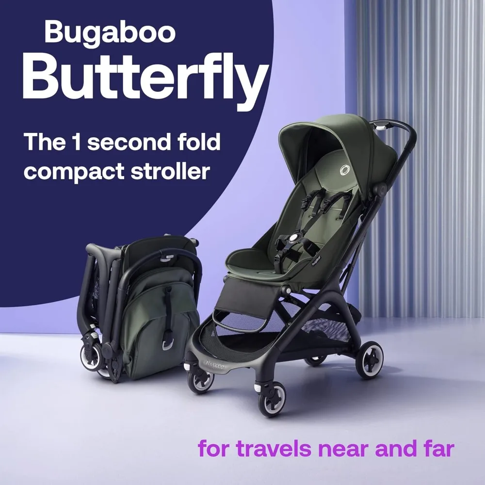 1 Second Fold Ultra-Compact Stroller - Lightweight & Compact - Great for Travel - Forest Green