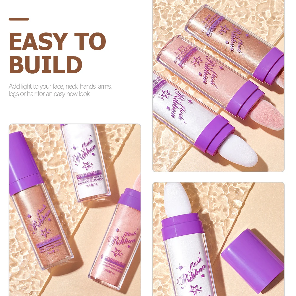 3 stuks glitter poeder markeerstift body shimmer make-up voor gezicht arm haar nagel ambachtelijke festival bruiloft prom podiumvoorstelling
