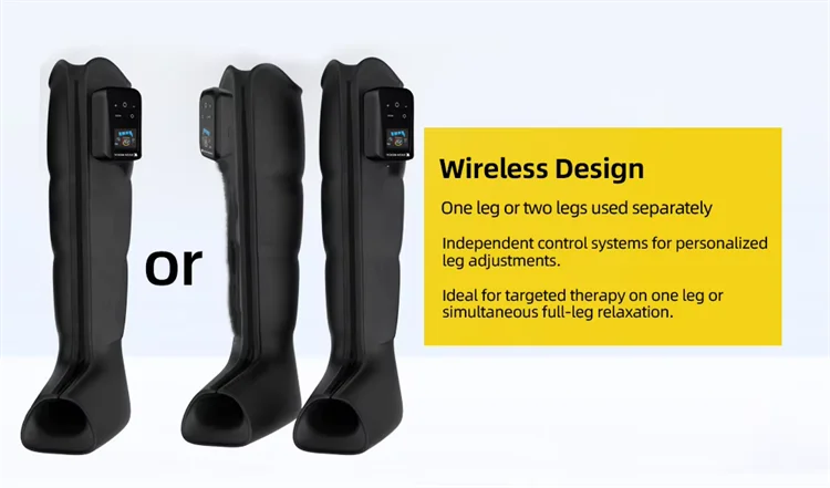 무선 3200mAh 배터리 공기압 마사지기 스포츠 회복 개별 제어 에어백 부츠 발 다리 마사지기 에어랩