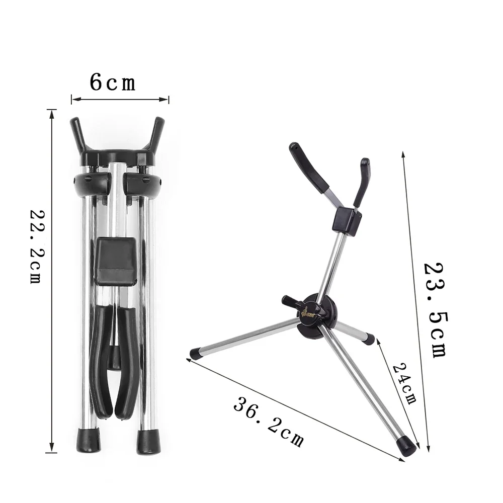 SLADE Faltbare Tragbare Alto Tenor Sopran Saxophon Ständer Sax Stativ Halter Halterung Saxophon Holzblasinstrument Zubehör – Detail 3