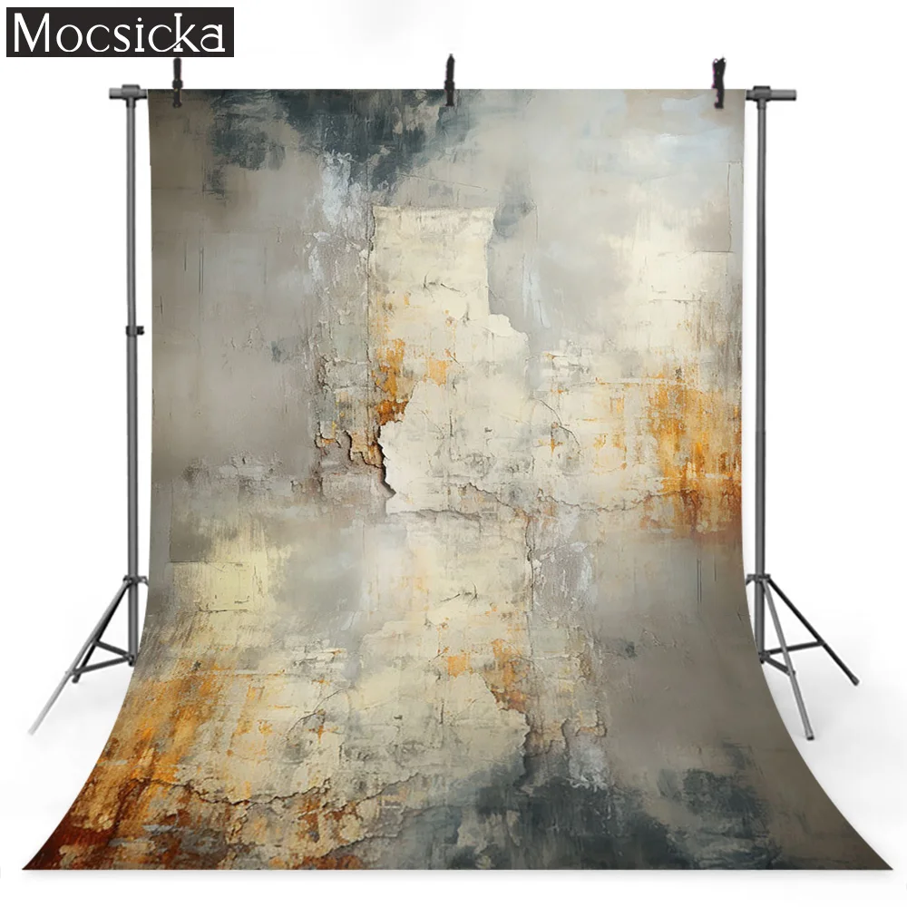 

Mocsicka Brown and Beige Abstract Art Painting Photography Backgrounds Adult Portrait Photo Backdrops Photography Studio Props