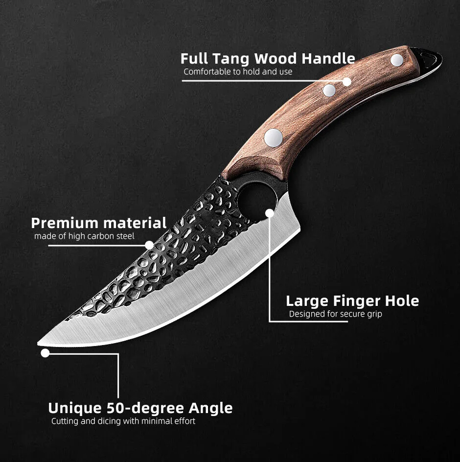 Meat Cleaver Butcher Boning Knife Viking Chef Knife set Japan Kitchen Handmade Forged Fish Knife