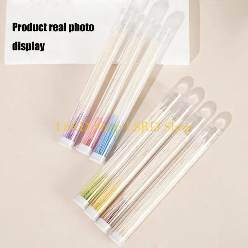 L8RD 60Pcs Piercing Maintenance Cords for Jewelry Wearers Seeking Odor Prevention Gentle Ear Care Paper Cleaning Sticks