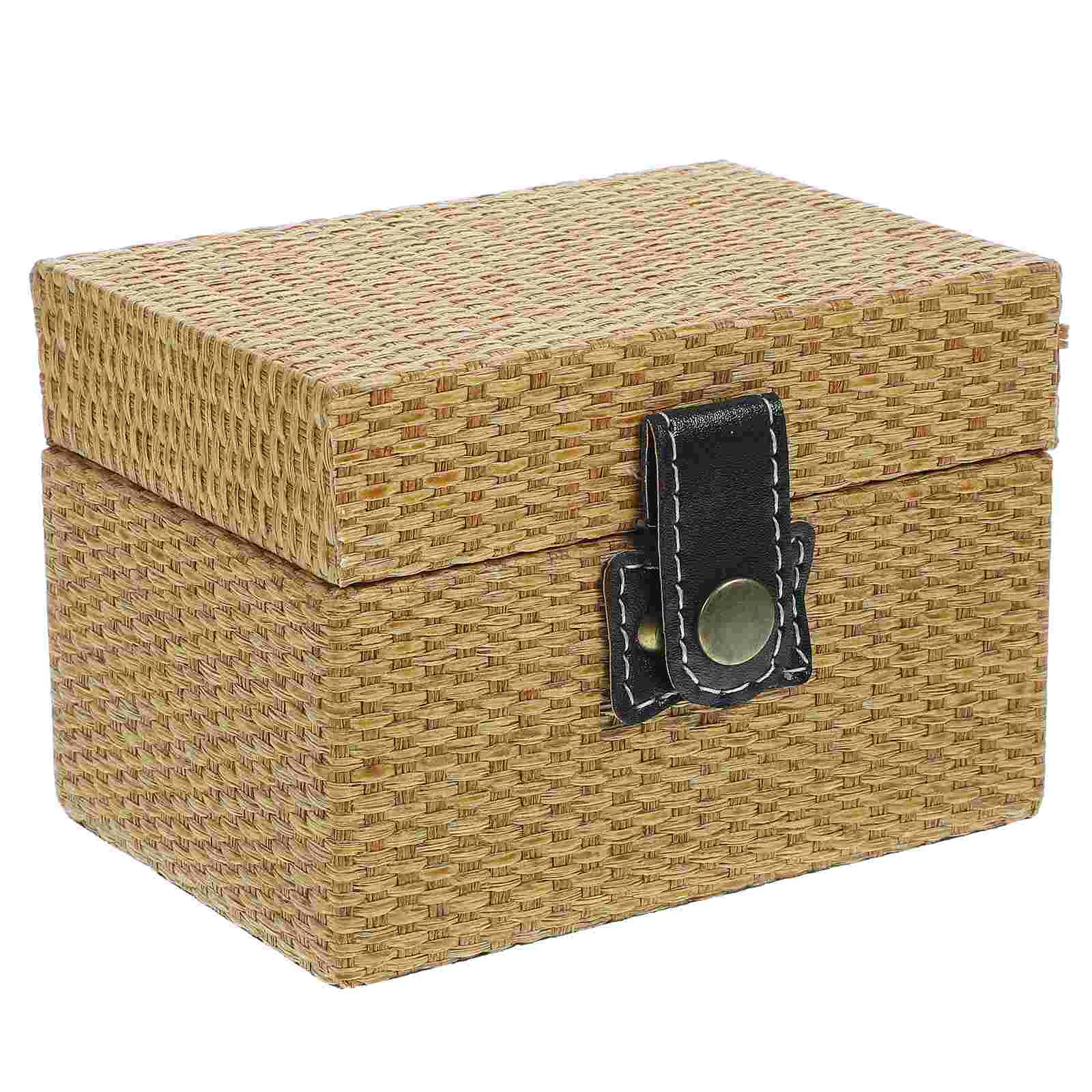 

Charm Kit Storage Box Wooden Jewelry Organizer Bracelets Boxes Container Trinket Case Vintage Bins