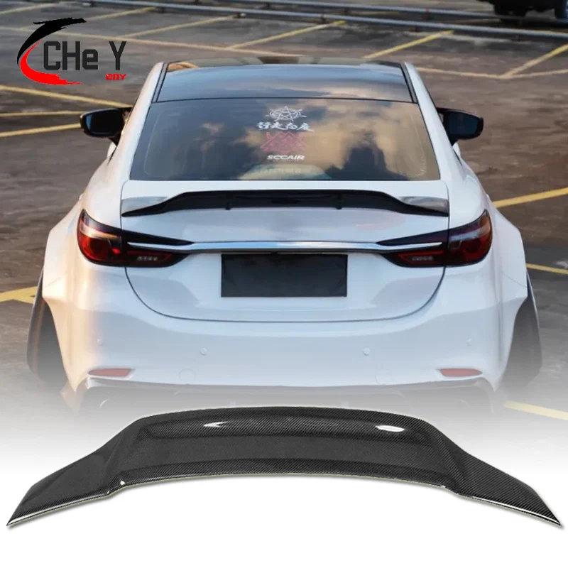 

For 2014-2020 Mazda 6 Atenza Attenzione 100% GT Black Forged Real Carbon Fiberhighquality Rear Spoiler Trunk Lid R Style