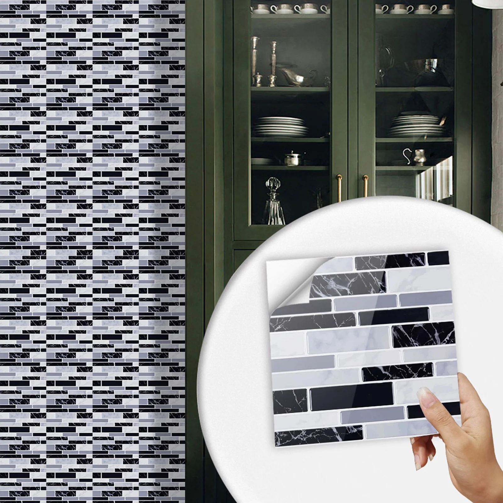for tile Stickers Wall Decal Steady Sticker 10*10cm 10PCS Bathroom Decoration Home Humidity Resistant  for tile