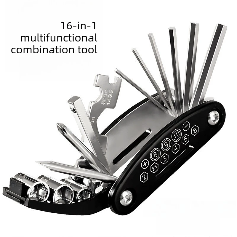 16-in-1 Portable Bike Repair Tool Kit Hex Wrench Screwdriver Set MTB Road Bike Motorcycle Maintenance Tools