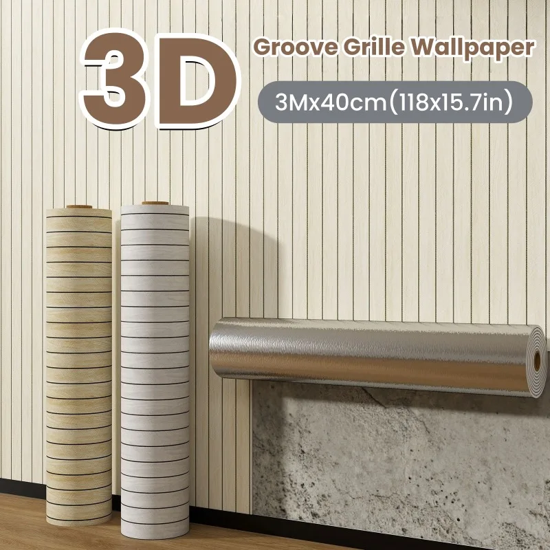 

3D-решетка с пазами, обои для ТВ-фона, украшение стены, пенопласт, древесное зерно, контактная бумага, самоклеящаяся наклейка на стену