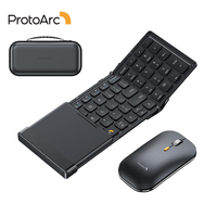 ProtoArc XKM01 Folding Keyboard Mouse Set Portable Bluetooth Wireless Keyboards Mice for iPad iPhone Mac Android Windows iOS