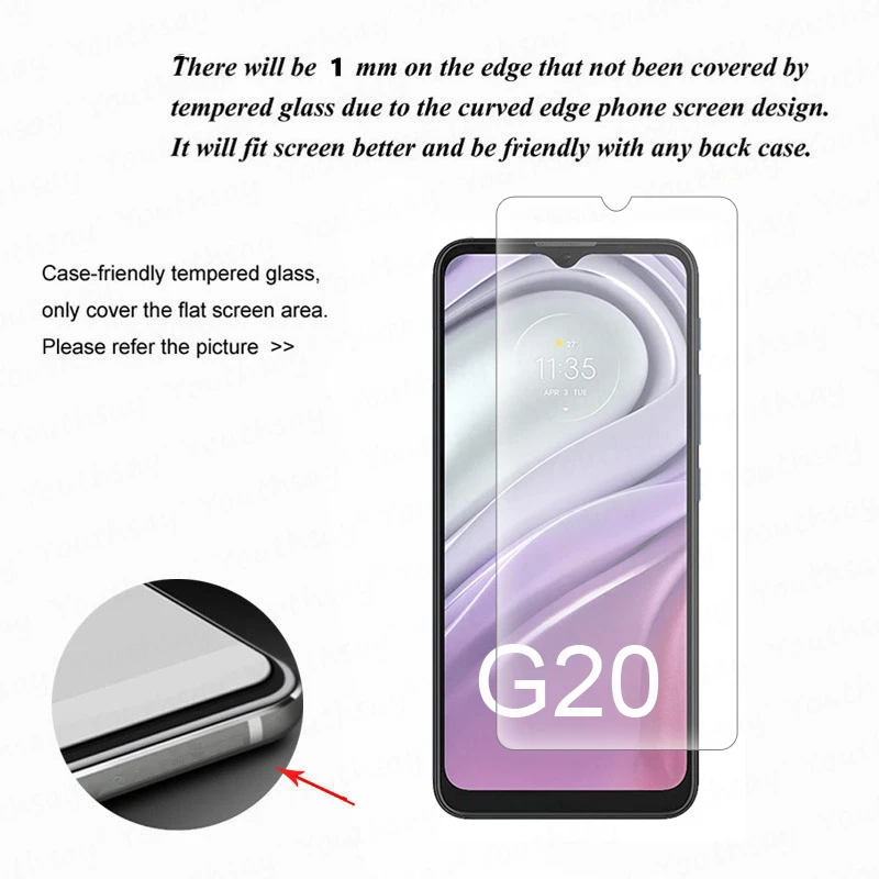 For Motorola Moto G20 Tempered Glass Screen Protector Film For Motorola G52 5G G42 G20 G30 G50 G10 G60 Edge 20 Pro Lite Glass 