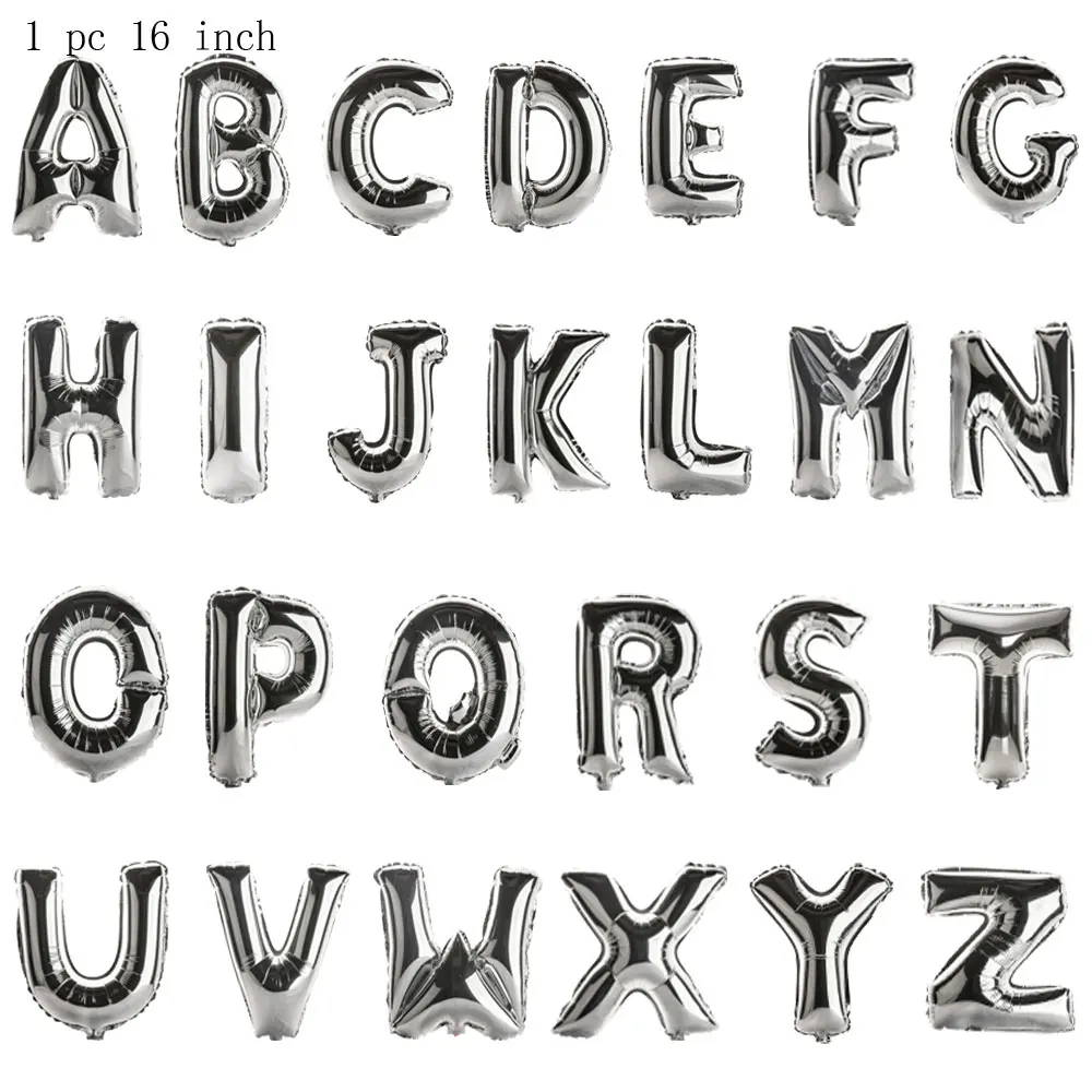 1ชิ้น16นิ้วลูกโป่งฟอยล์ตัวอักษรสุขสันต์วันเกิดงานเลี้ยงวันส่งท้ายปีเก่างานครบรอบแต่งงานลูกโป่งของตกแต่งงานปาร์ตี้