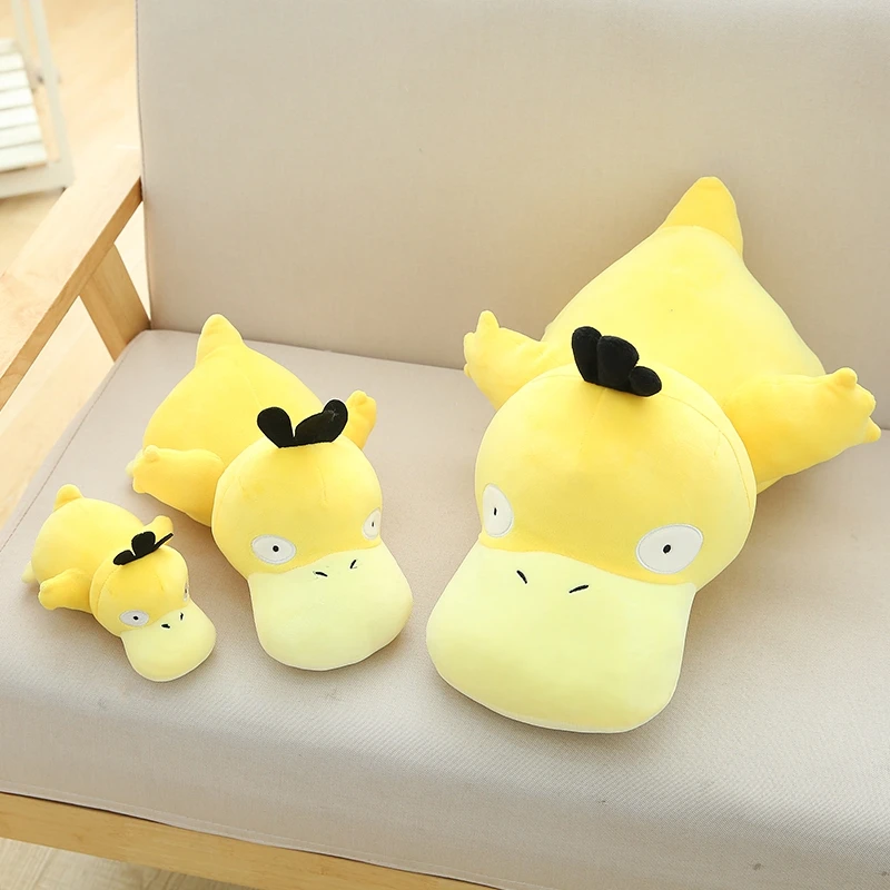 Pokemon Lying Down Psyduck Plush Toys Kawaii 20-100cm Stuffed Anime Cartoon Duck Soft Doll Sofa Pillow Gifts for Girl Room Decor