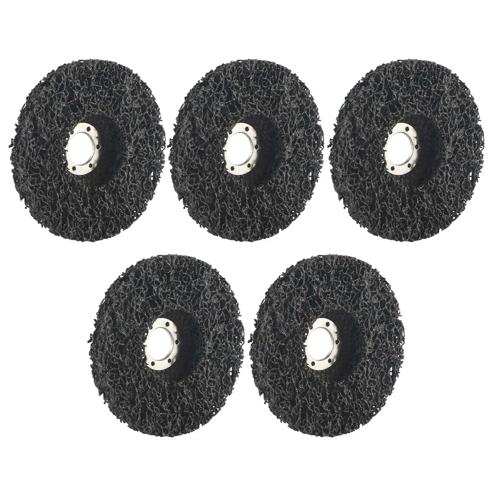 

5PCS 125mm Black Poly Strip Wheel Disc, Flaking Materials/Paint/Rust Removal Tool Surface Conditioning Clean