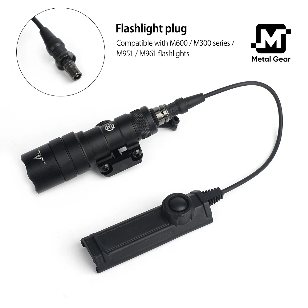 M300 M600 Tactical Flashlight Dual Function Remote Pressure Switch Scout Light Airsoft Hunting Weapon light Button