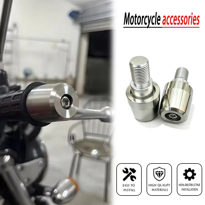 

Motorcycle Stainless steel heavy Handlebar Silver or black Balance Block Bar End Cap For YAMAHA MT07 MT09 MT10 FZ07 FZ09 FZ10