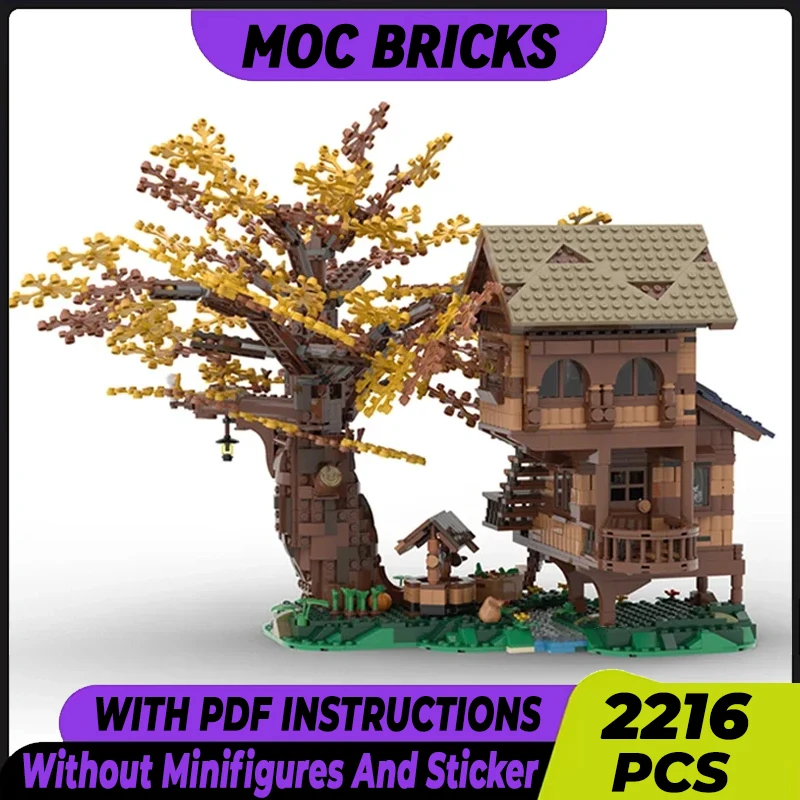 Street View Model Moc Building Bricks Forest Solitary Cabin Technology Modular Blocks Gifts Christmas Toys DIY Sets Assembly