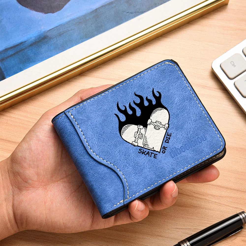 PU Leather Men's Wallet - Large Capacity Money Bag, Simple Style, Exquisite and Lightweight, Double-sided Folding Wallet