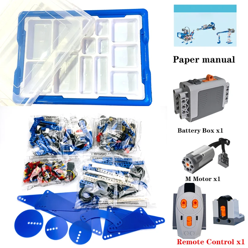 STEM 9686 Educational Set Technical Simple and Motorized Building Blocks School Students Learning Power Function Bricks STEAM Technical Kids Toy
