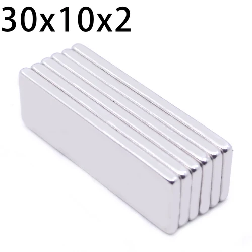 초강력 블록 네오디뮴 자석, 희토류 자석, 시트 자석, 30x10x2mm, 30x10x2mm, 1 ~ 200PCs, N35 