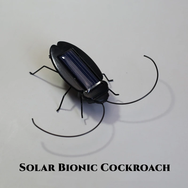 Solar Bionic Cockroach Creative Novelty Gadgets Prank Tricks Solar Power Science Experiment Early Education Outdoor Toys