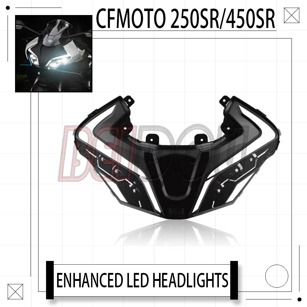 

For CFMOTO 450SR 250SR SR 450 250 SR Motorcycle Modified Headlight Assembly Headlight Adjustable Color Led Lens Headlight