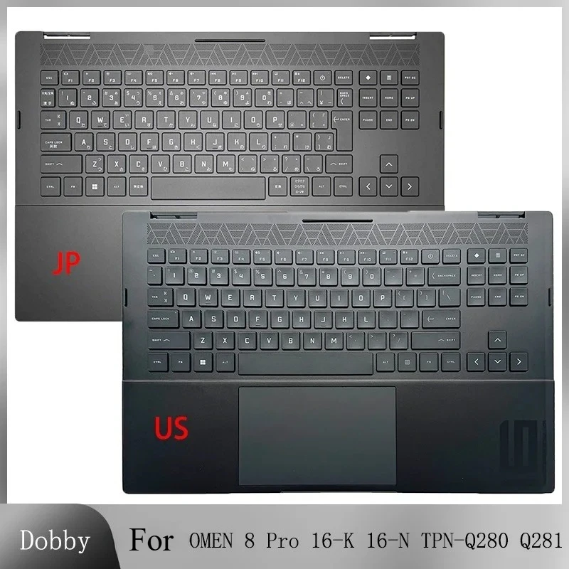 

Original New US Japan Keyboard For OMEN 8 Pro 16-K 16-N TPN-Q280 TPN-Q281 Laptop Top Case Palmrest Upper Cover with Backlight