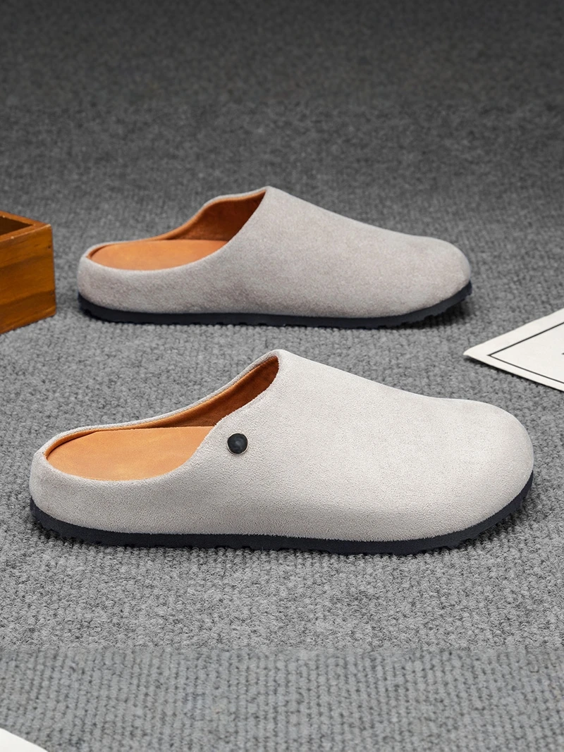 Men's Slip-On Soft-Soled Casual Thong Slippers 2026 New Style Office Commute Friendly Slip-On Backless Moccasins