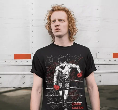 Imagen 2 del producto Sendo Hajime No Ippo camiseta Ippo boxeo gimnasio Kbg regalo camiseta negra todas las tallas