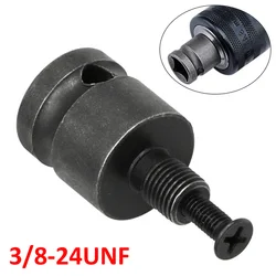 3/8-24UNF Steel Electric Wrench Drill Chuck Adapter Rod Conversion Thread Drill Chuck Post