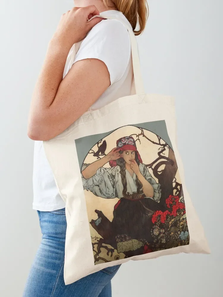 

Alphonse Mucha (1860 – 1939) Association of Moravian Teachers poster Tote Bag bag for beach tote bag custom handbag