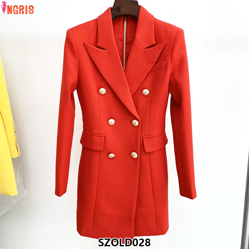 

Button zipper slim suit skirt suit jacket suit fashion double breasted suit jacket women's winter and autumn-SZOLD028