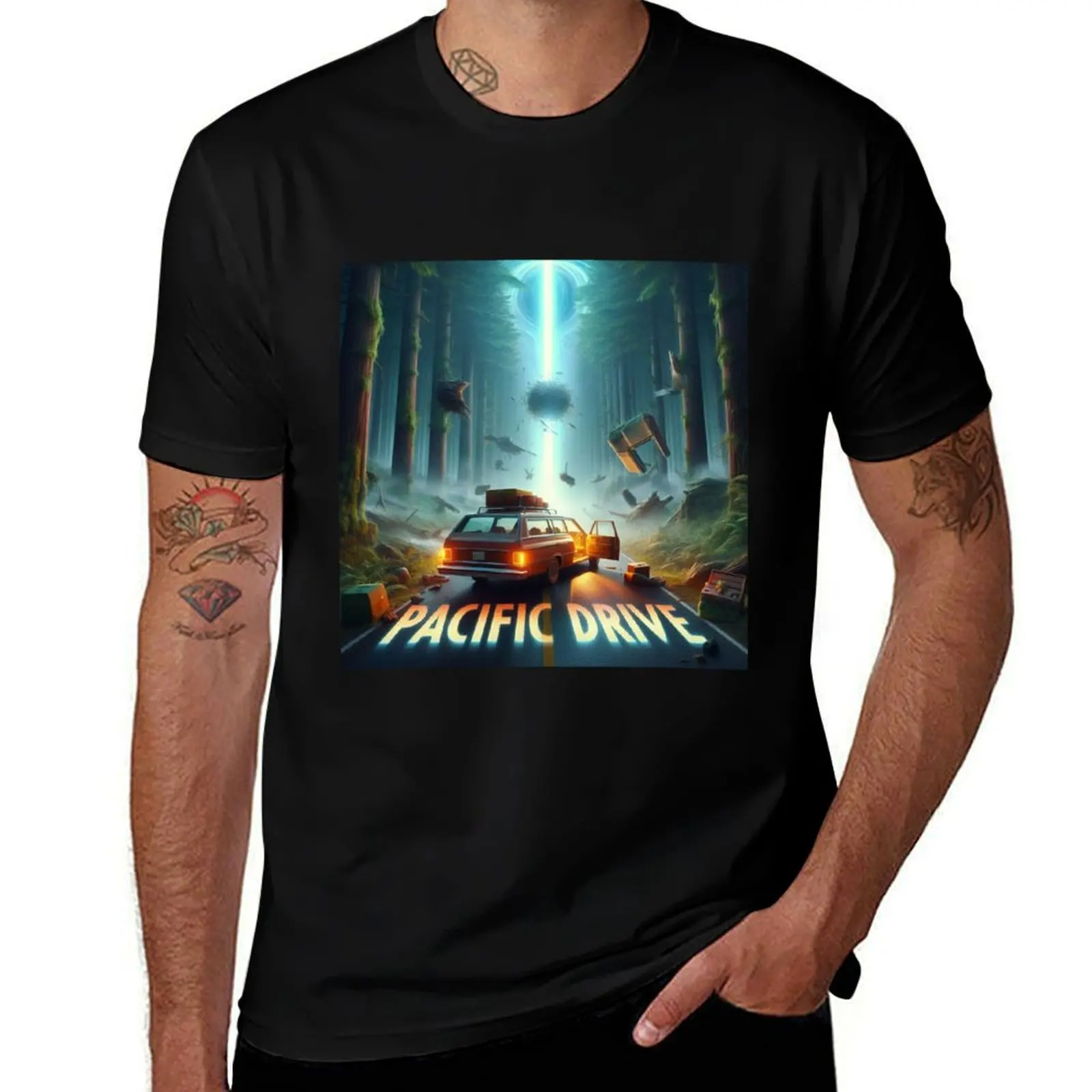 

Mystic Journey - Pacific Drive Poster T-Shirt anime t shirts for man man t shirt graphic t shirts for man cotton T-shirt