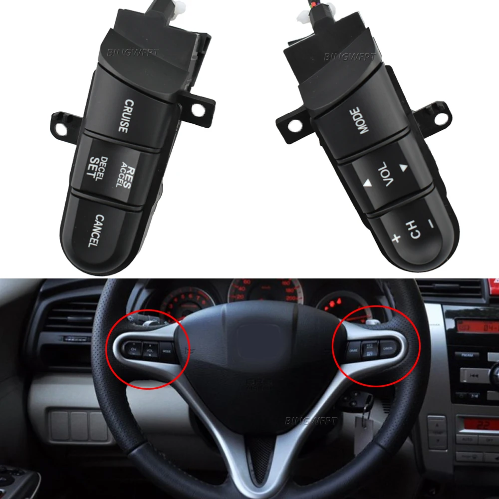 

BINGWFPT Steering Wheel Audio Control Switch/Button For Honda Civic 2006-2011
