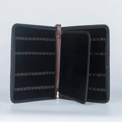 PU Leather Fountain Pen Case, material escolar, estojo de lápis, cor café, 48, nova chegada