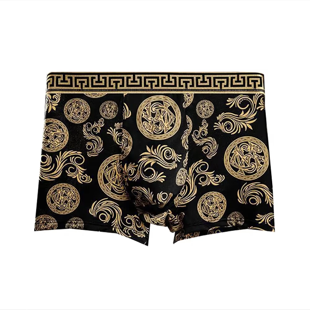 4 Teile/satz männer Unterwäsche Elastische Boxer Shorts Atmungsaktivem Druck Männer Unterhose Sexy Jungen Dünne Flache Ecke Höschen – Detail 3