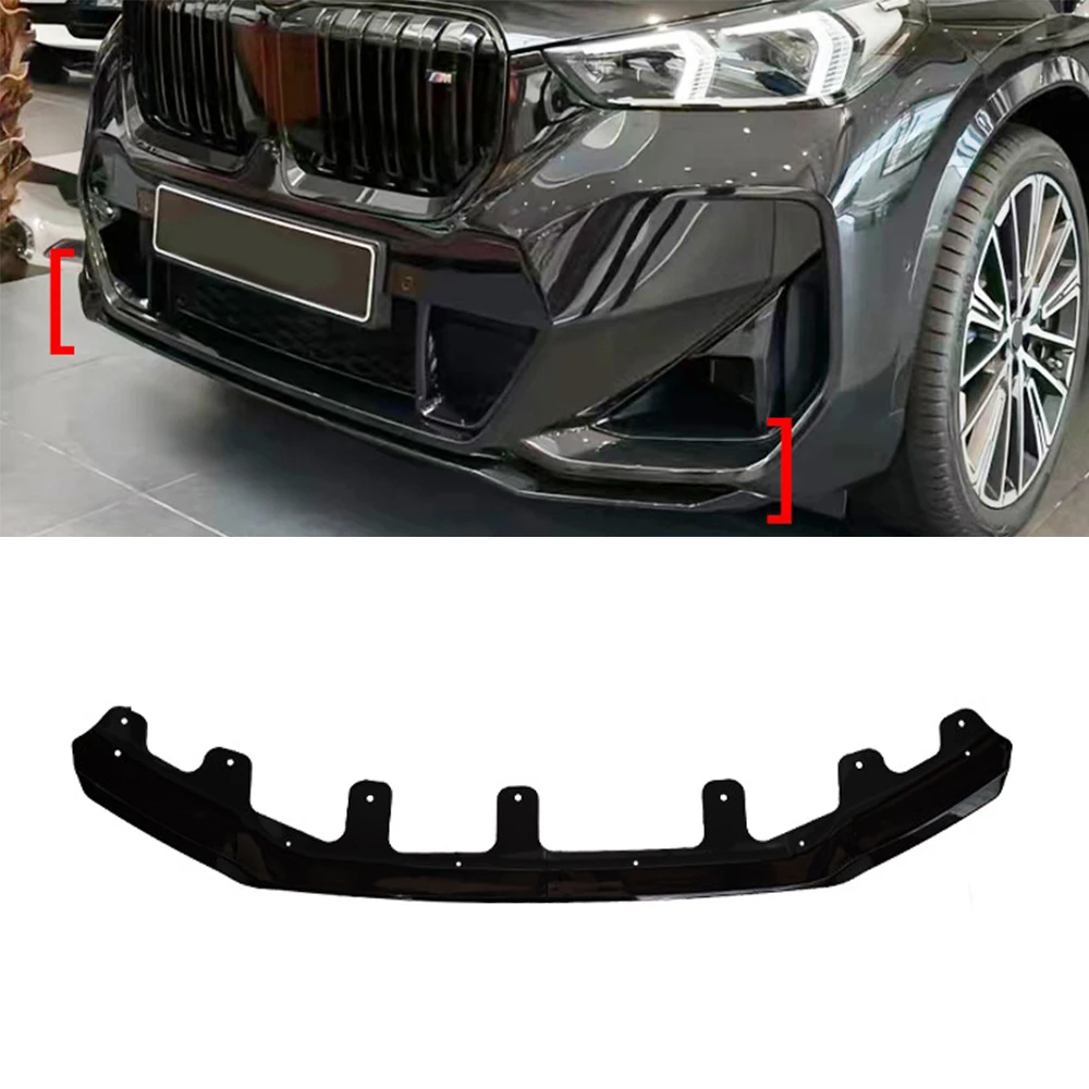 

Передний бампер, спойлер для BMW X1 U11 M Sports 2023-2024 ABS, блеск, черный корпус
