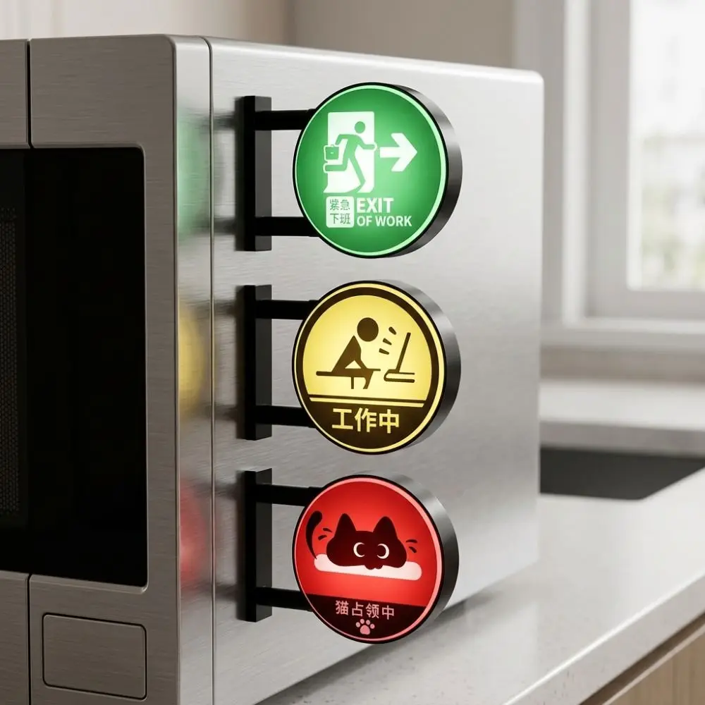 Plastic LED Light Refrigerator Magnet Novelty Energy Saving Glowing Magnetic Advertising Sign Mini Vintage Magnetic Base