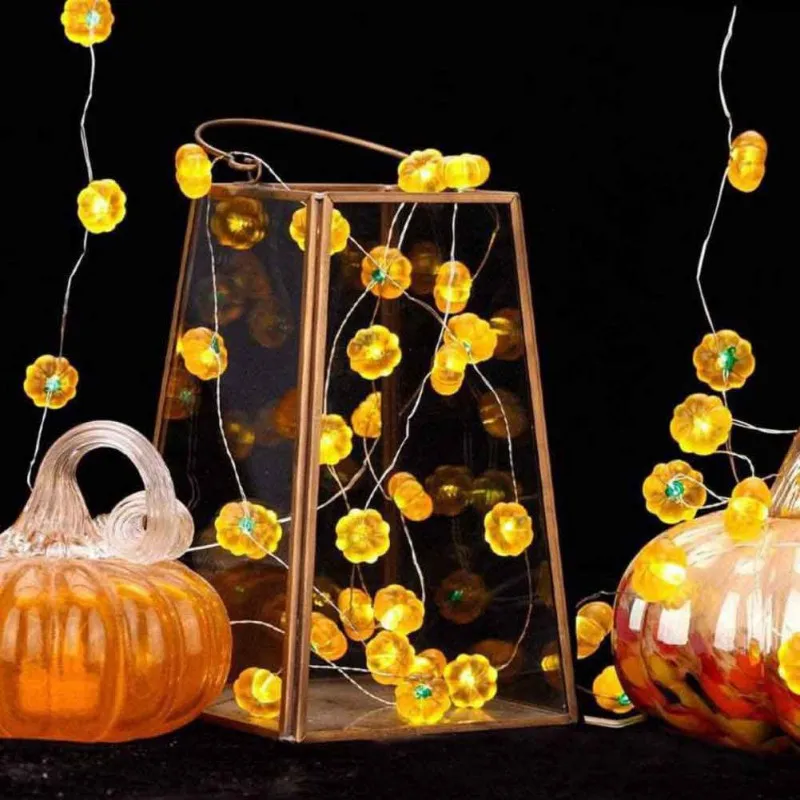 30 Lights Energy-Saving Halloween Pumpkin Decorations 3m Festive Light String House Party Hangings Indoor/Outdoor Lighting