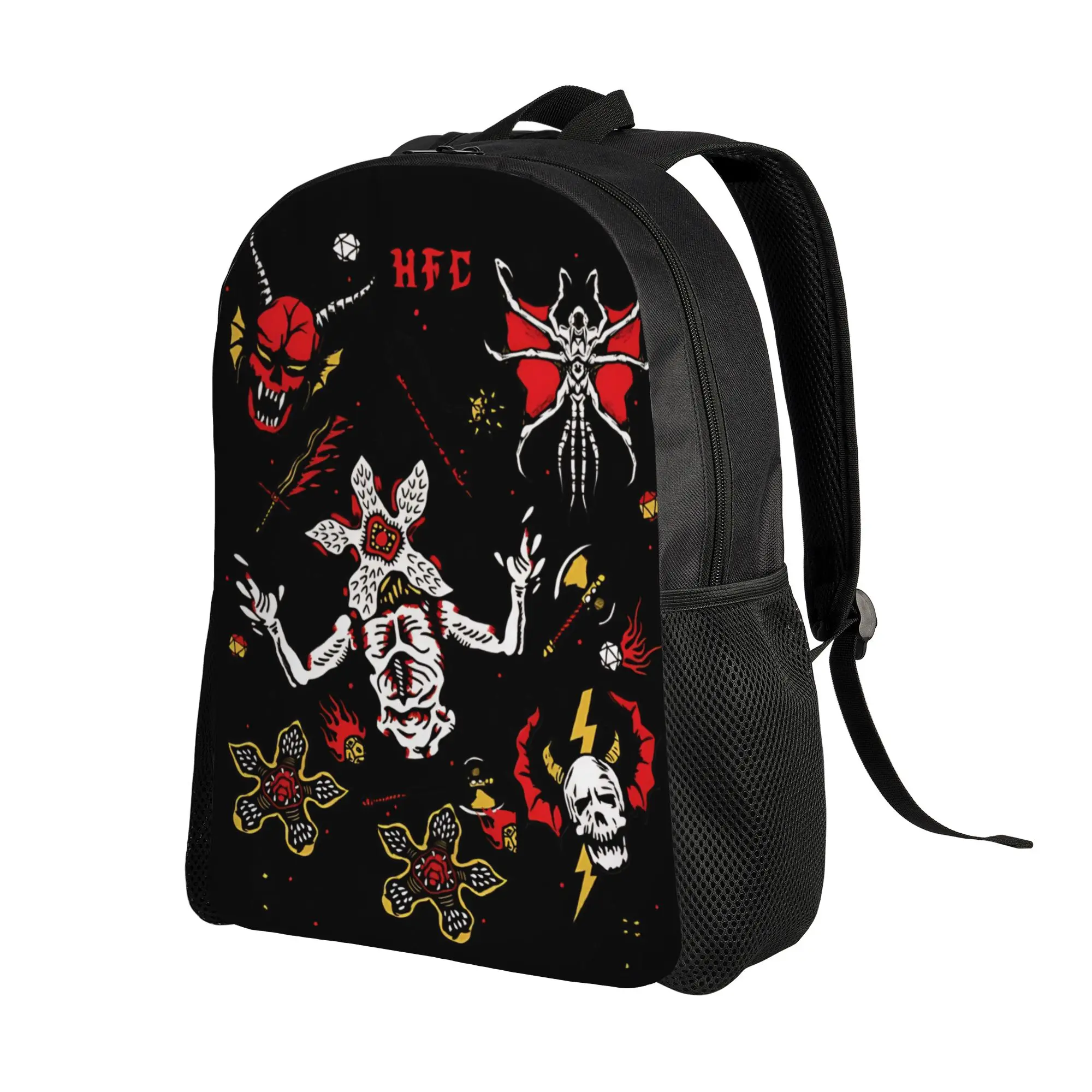 Demogorgon Cratoon Backpack Cycling Backpacks Female Aesthetic School Bags Colorful Durable Rucksack Hawkins